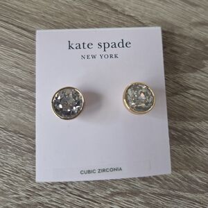 kate spade Clear Crystal Gold-Tone Stud Earrings